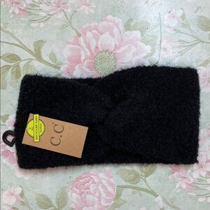 C.C Cozy Black Knit Headband